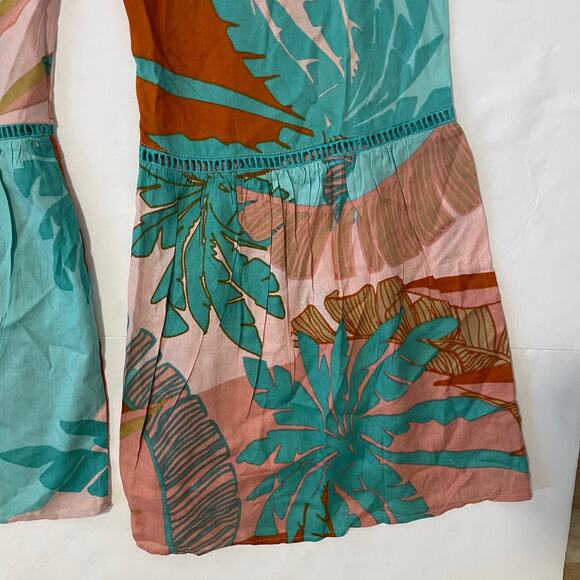 True Destinations Women Resort Flare Wide Leg Pant Coverup S Tropical Beach Boho - Picture 11 of 13